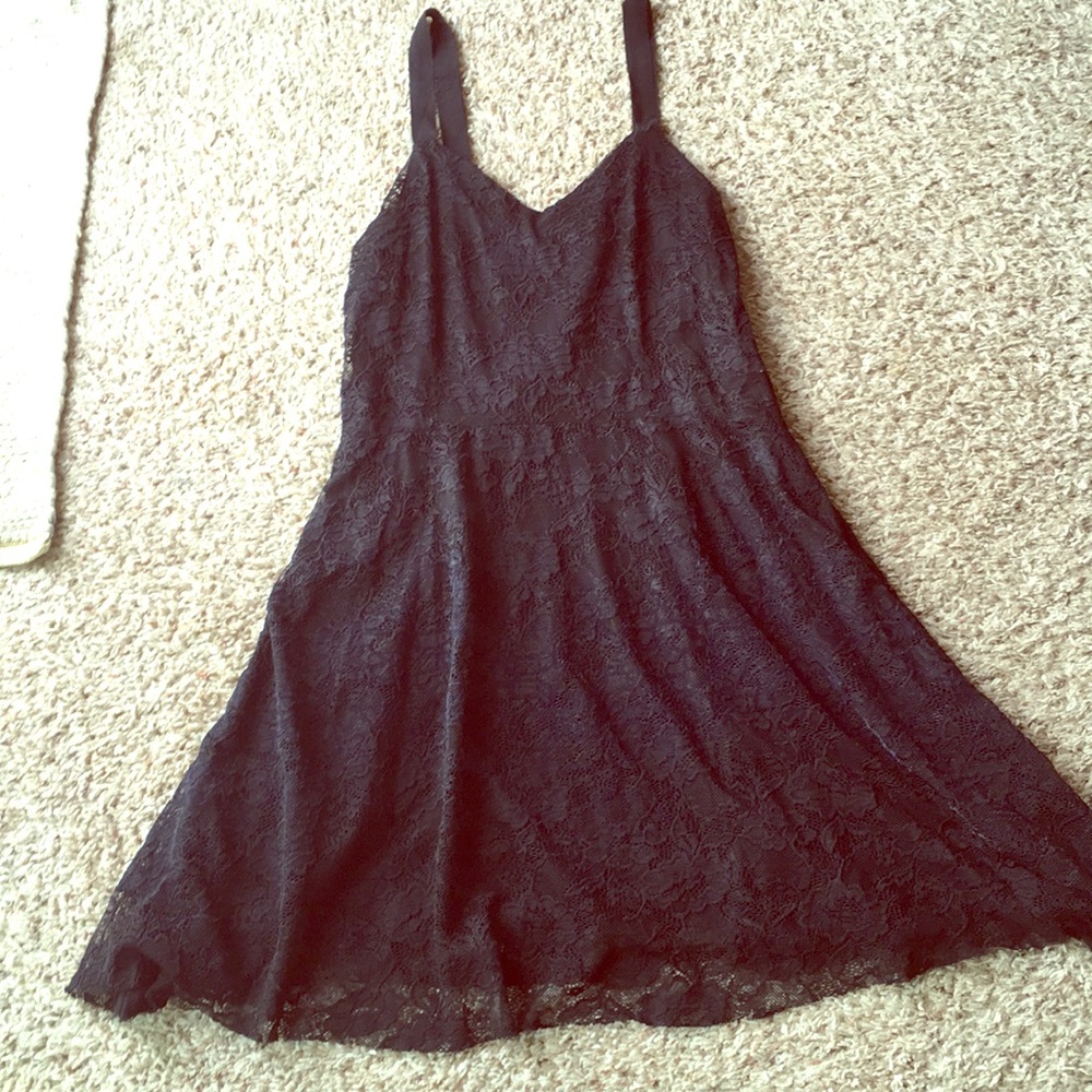 Free People Black lace dress